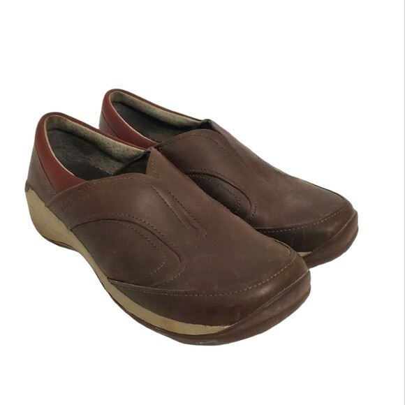 MERRELL ENCORE Q2 MOC BROWN LEATHER SHOE - Picture 1 of 8